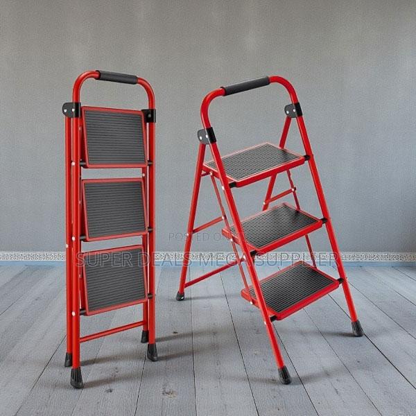 Safe and Sturdy Structure Aluminum 3 Step Ladder Stepladder