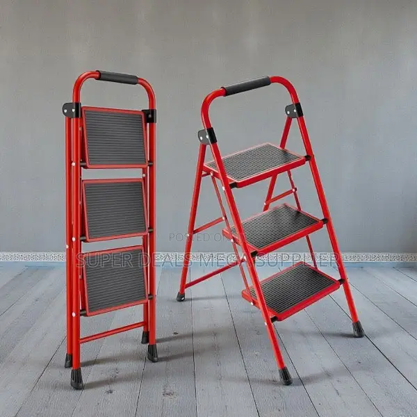 Safe and Sturdy Structure Aluminum 3 Step Ladder Stepladder
