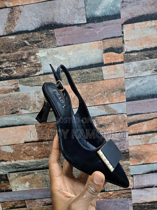 Black Open Heels Shoes - main view