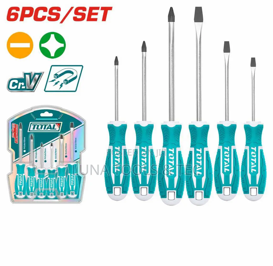 Total Tht250606 6 PCS Screwdriver Set