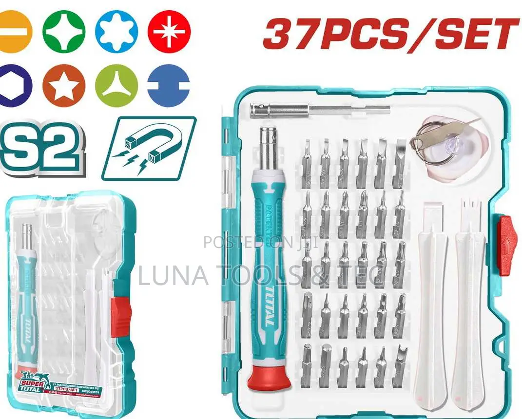 Total Tacsd30376 37 PCS Precision
Screwdriver Set