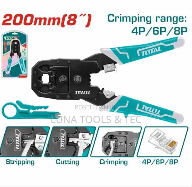 Total Tmpc4468p Modular Plug Crimper 8"
