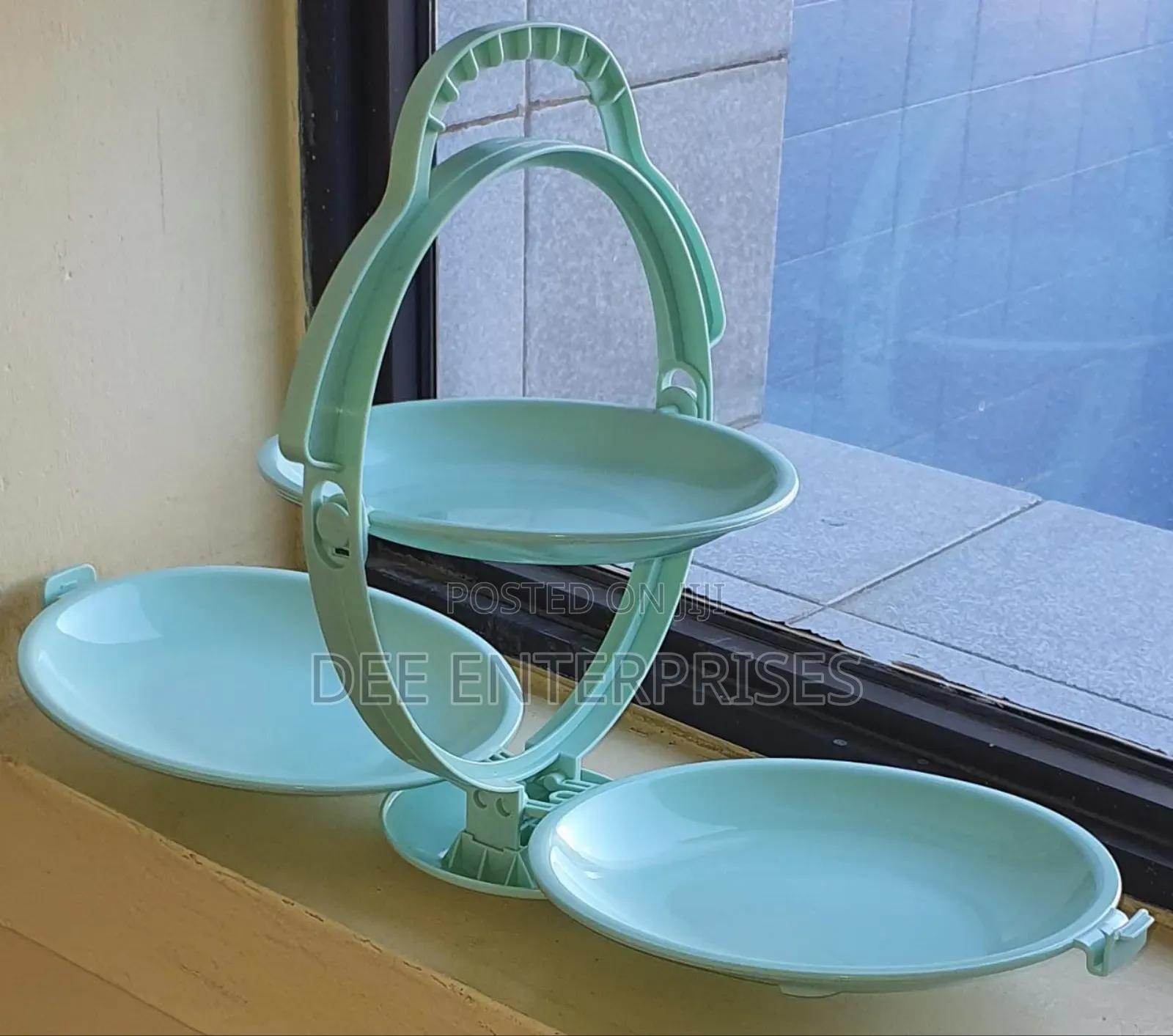 Creative Folding 3 Layer Plate Fruit Rack