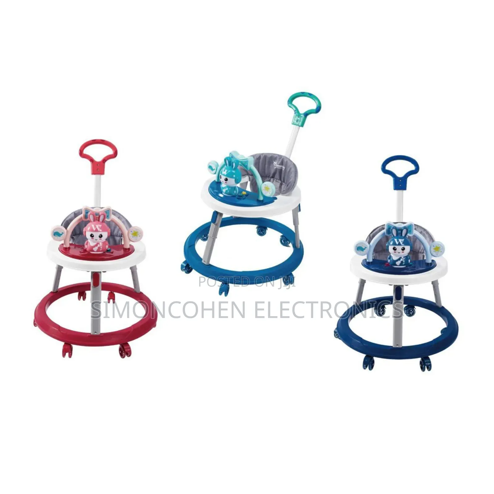 Musical Baby Walkers
With A Push Handle And Adjustable Heights