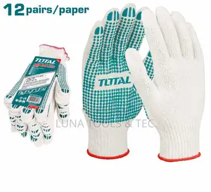 Total Tsp11102 Knitted PVC Dots Gloves Size: 10 (Xl)-12pairs