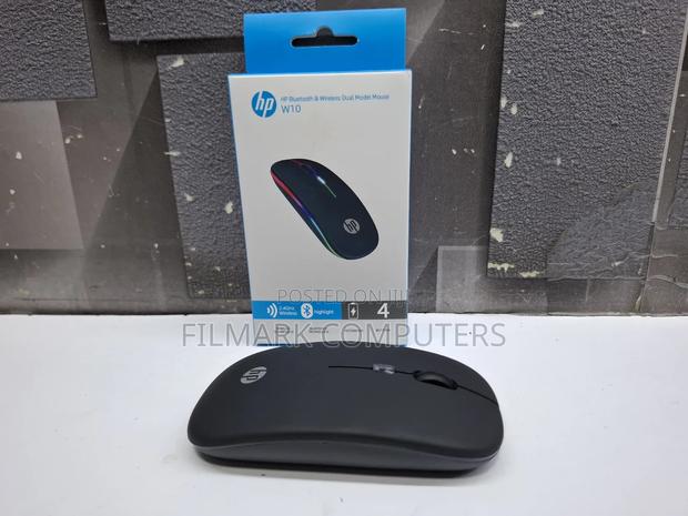 Hp Bluetooth And Wireless Dual Model Mouse W10 Rechargeable Mouse - thumbnail 3