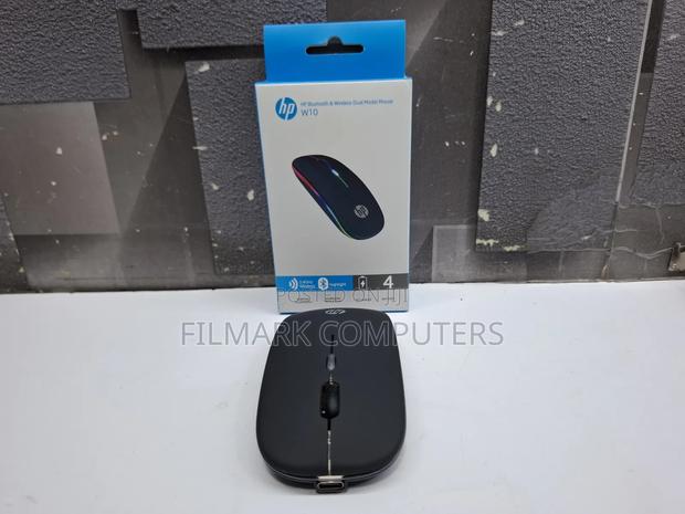 Hp Bluetooth And Wireless Dual Model Mouse W10 Rechargeable Mouse - thumbnail 4