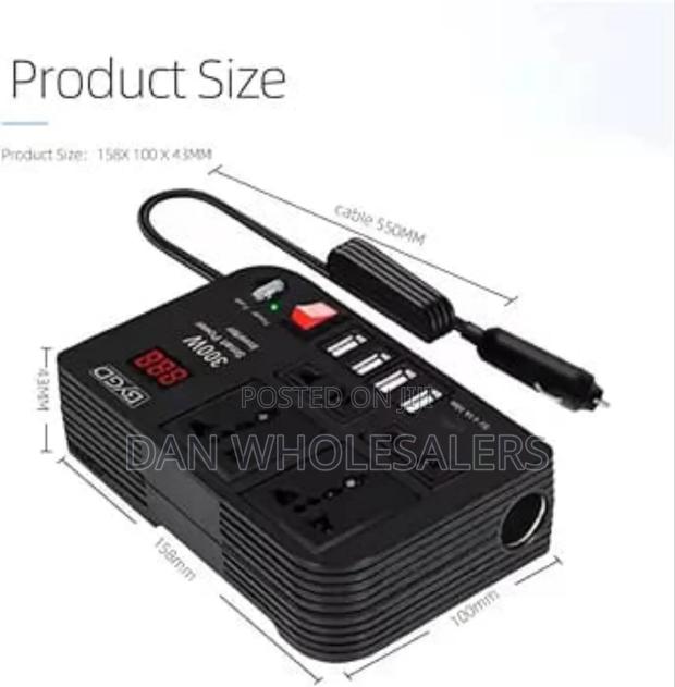Car Power Inverter *Dc 12v to 220v Ac Converter