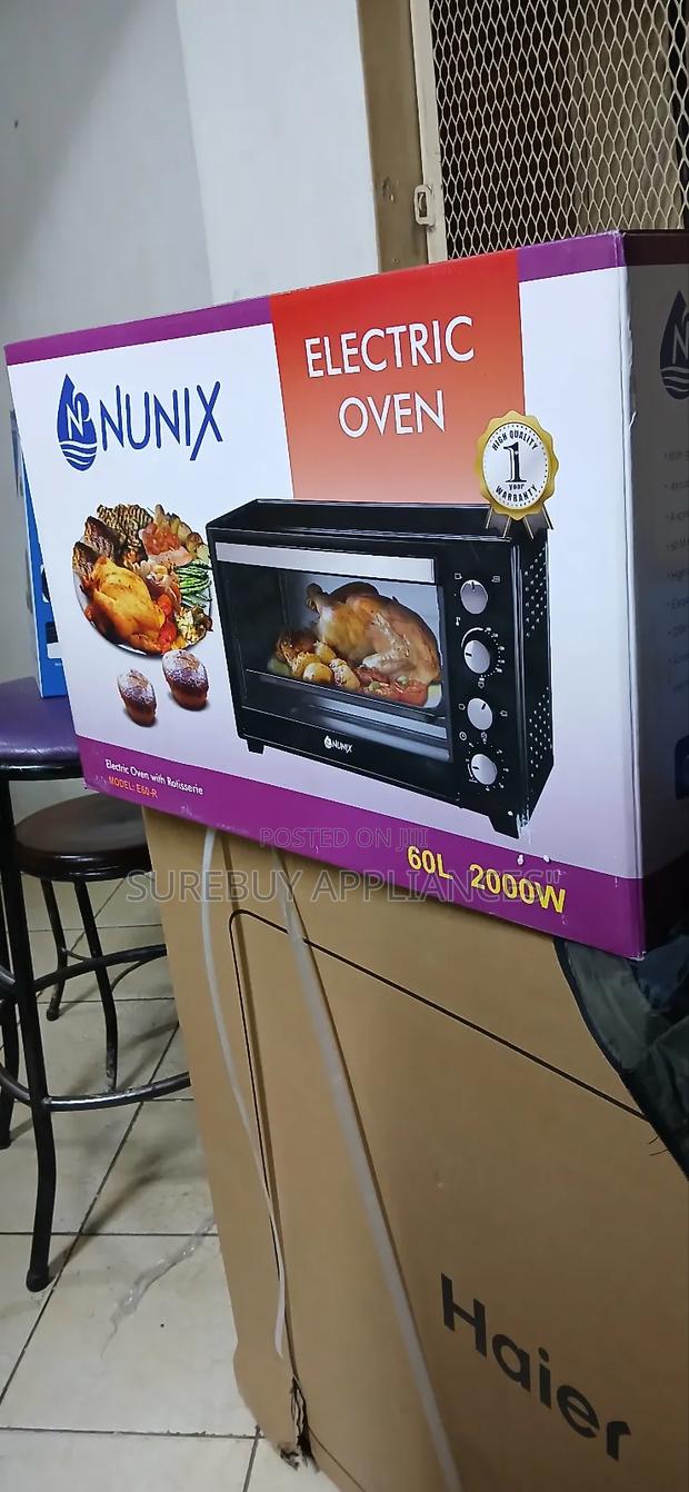 Nunix 60-Litre Stainless Steel Countertop Oven for Baking Roasting