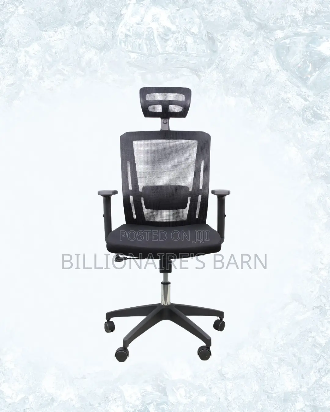 Adjustable Headrest Work Chair • Neat Professional Look, Neck Support