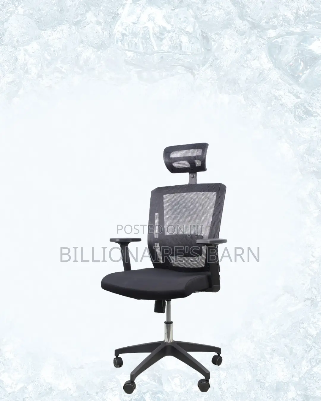 Adjustable Headrest Work Chair • Neat Professional Look, Neck Support