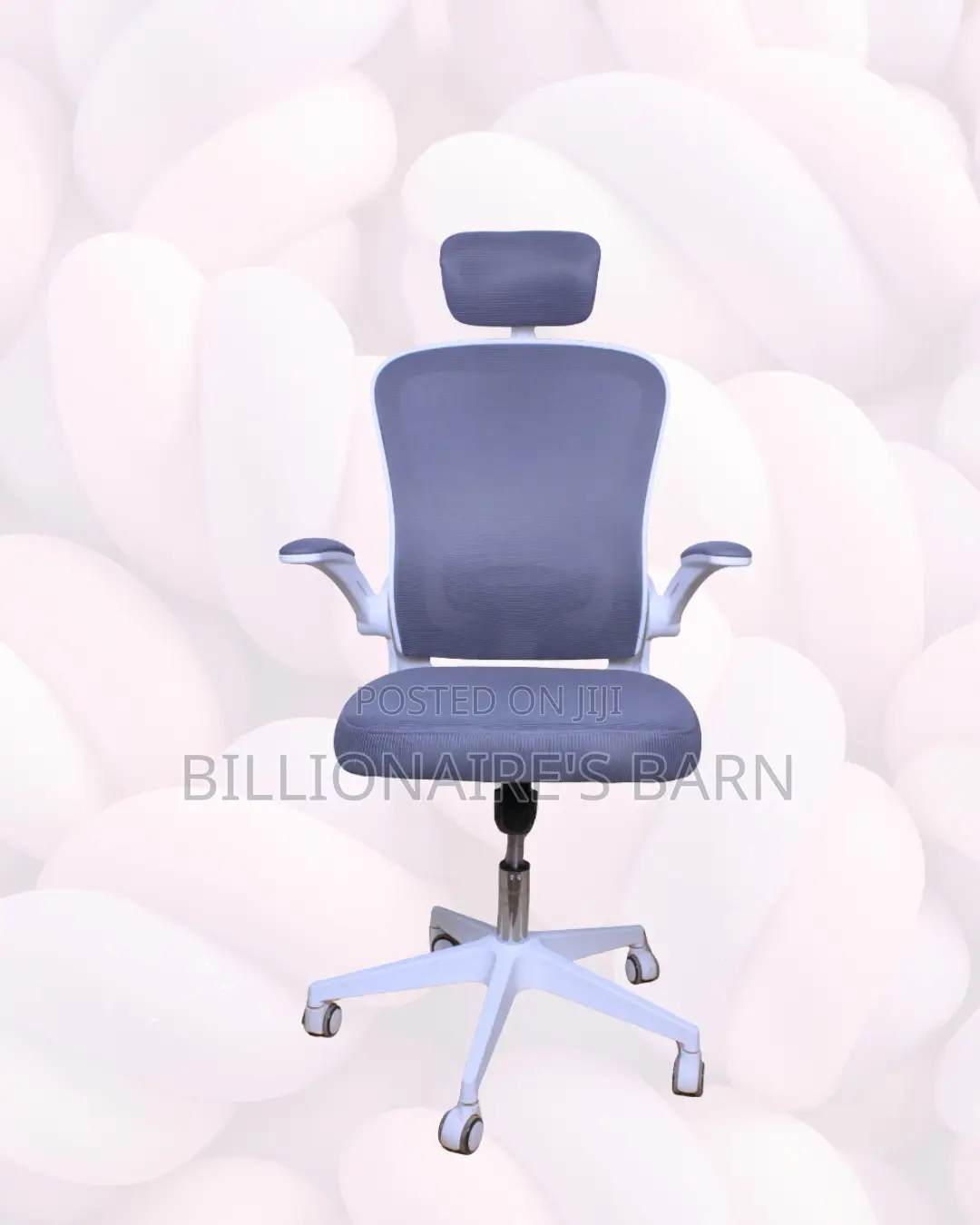 Adjustable Headrest Work Chair for Office — Smooth Movement