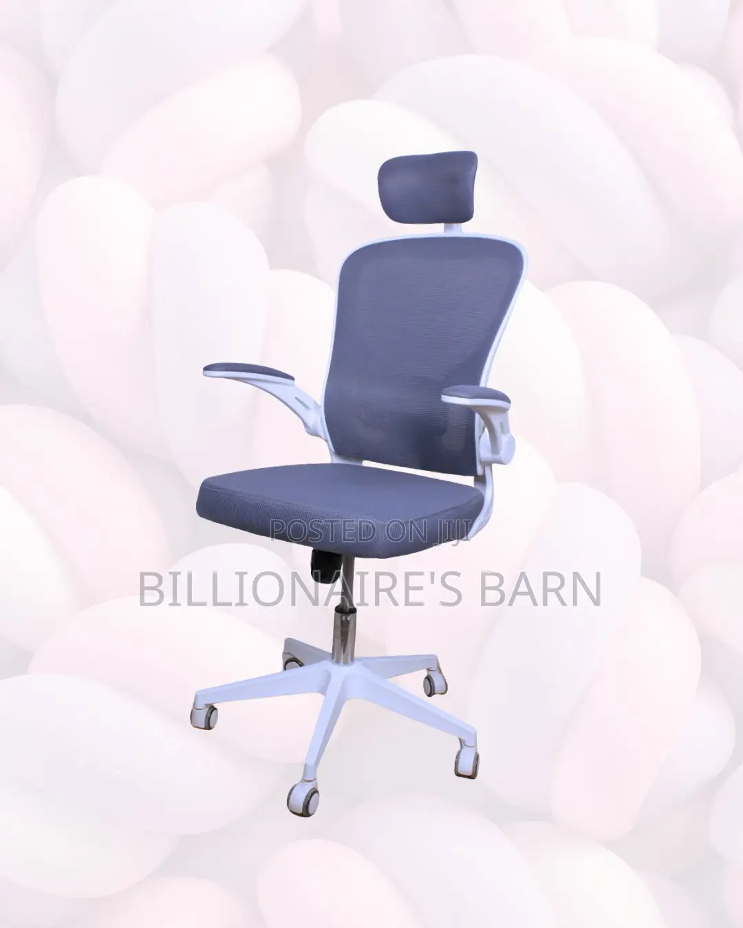 Adjustable Headrest Work Chair for Office — Smooth Movement