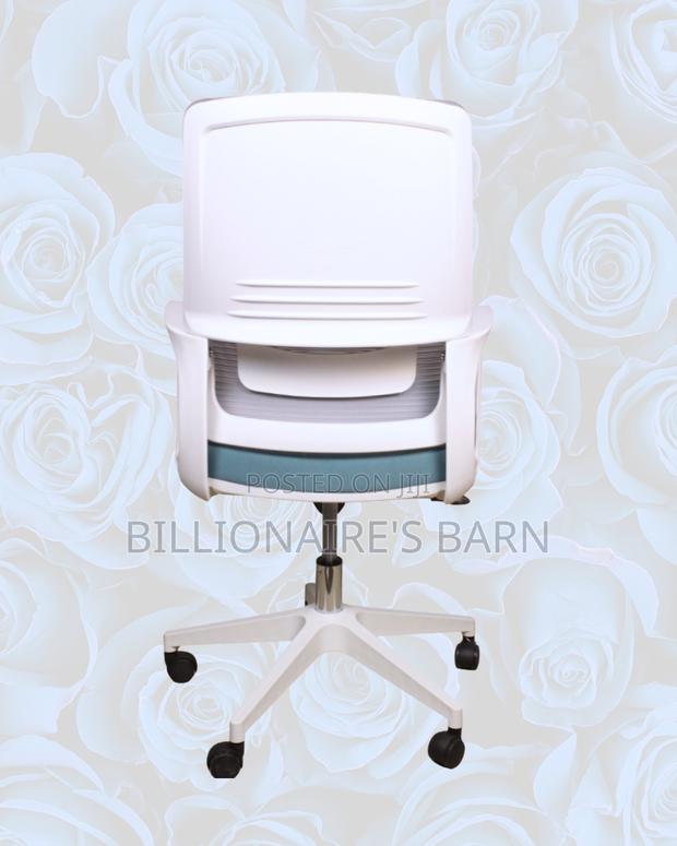 White Ergonomic Work Chair • Easy Adjustments, Cool Mesh Backrest - thumbnail 2