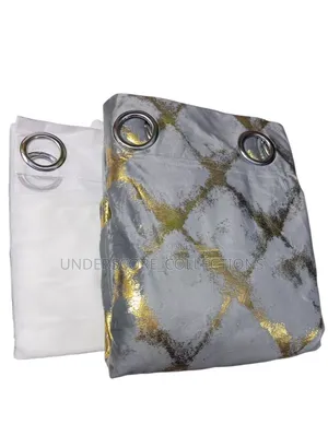 3pc Diamond Print Velvet Curtains