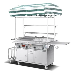 Customised Food Hawkers Trolley/ Mobile Food Cart for Outdoor Catering