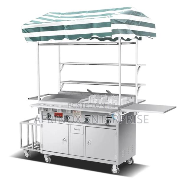 Customised Food Hawkers Trolley/ Mobile Food Cart for Outdoor Catering