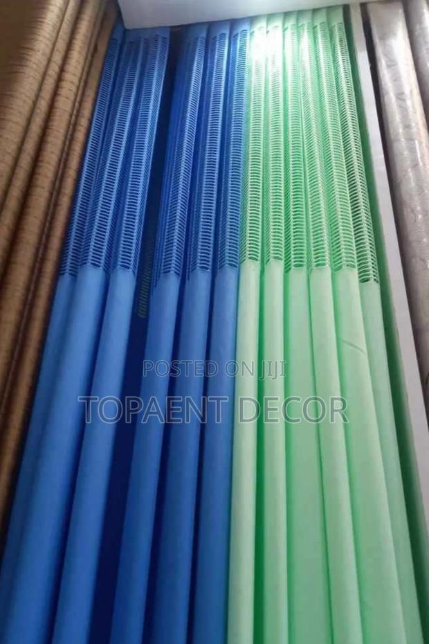 Green And Blue Eyelates Hospital Window Curtains
