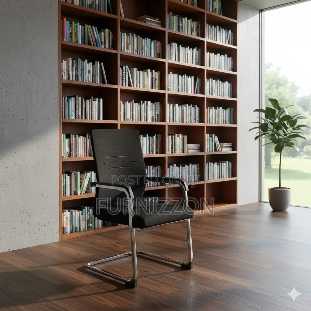 Comfortable Visitor Chair With Mesh Back Design