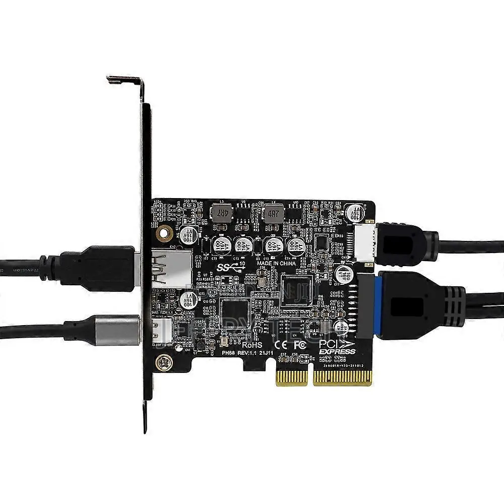 Pcie 3.0 to Usb 3.2 Extension Card Type-C Port Front Type-E Expansion
