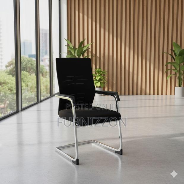 Modern Chrome Base Chair With Full Mesh Back