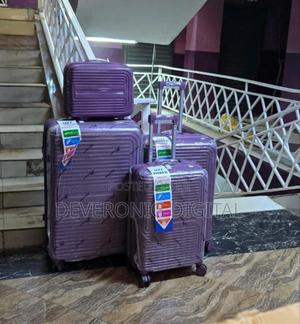 *4 in 1 Luxurious Unbreakable Double Zip Rubber Suitcase - thumbnail 2