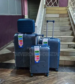 *4 in 1 Luxurious Unbreakable Double Zip Rubber Suitcase