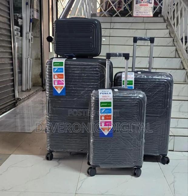 *4 in 1 Luxurious Unbreakable Double Zip Rubber Suitcase - thumbnail 8