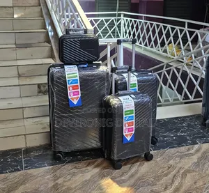 4 in 1 Luxurious Unbreakable Double Zip Rubber Suitcase
