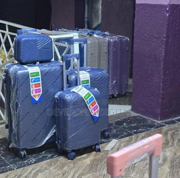 4 in 1 Luxurious Unbreakable Double Zip Rubber Suitcase - thumbnail 4