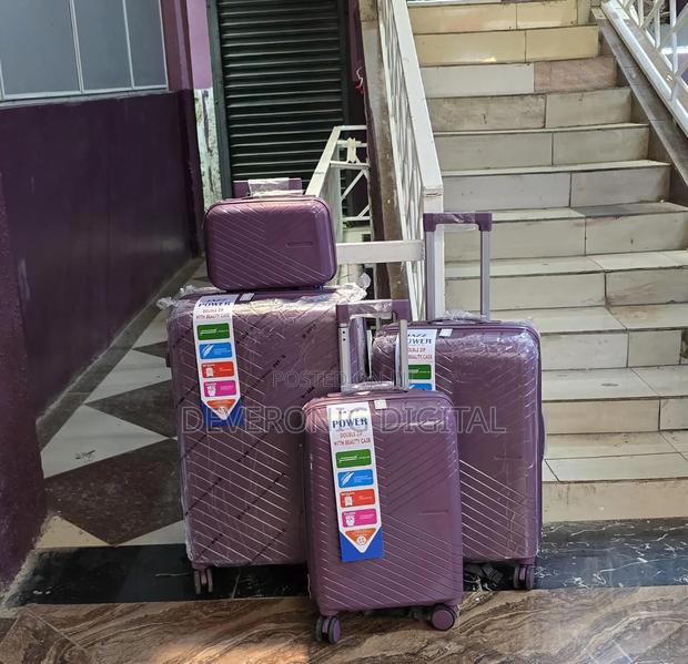 4 in 1 Luxurious Unbreakable Double Zip Rubber Suitcase - thumbnail 6