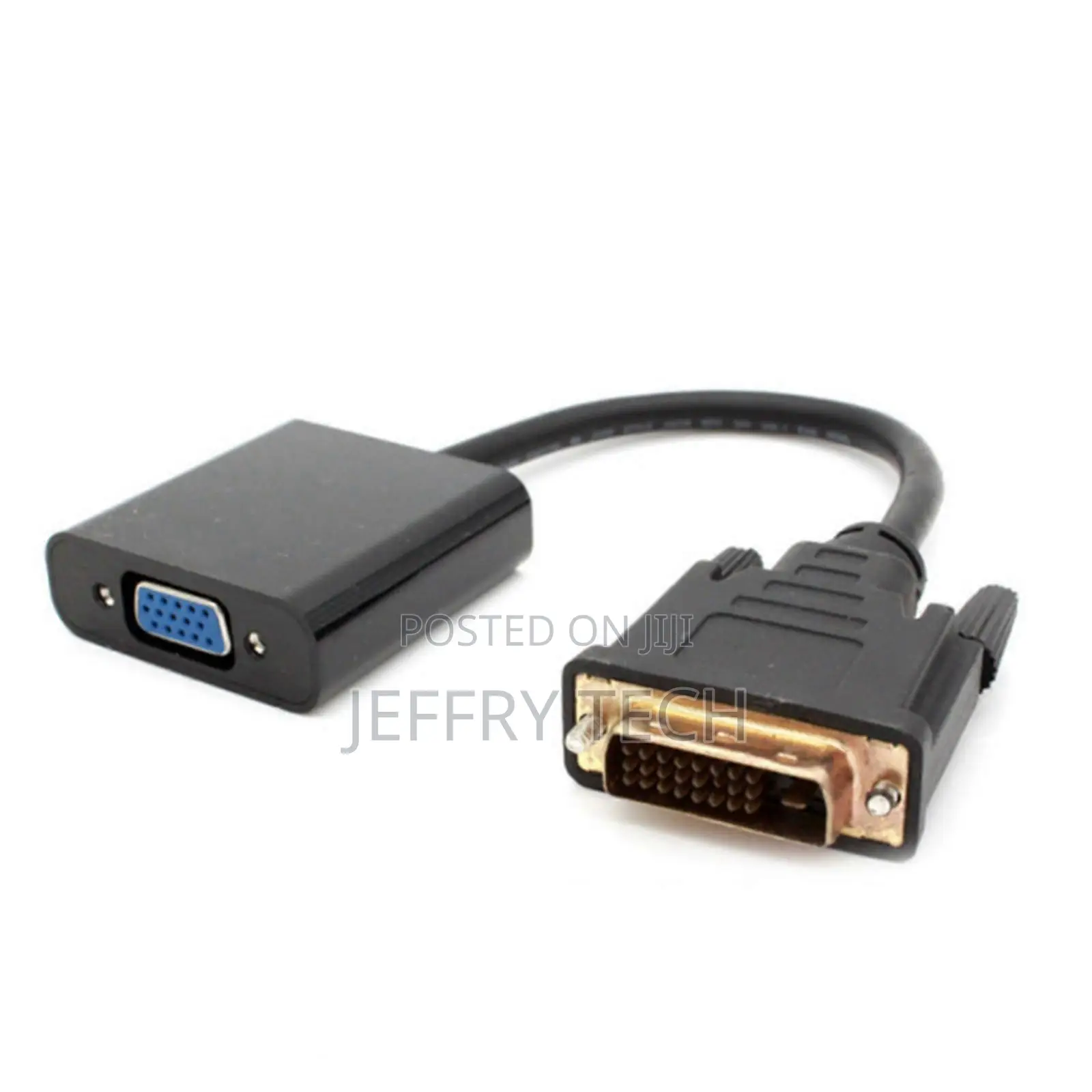 Dvi 24+1 Pin to Vga Adapter Cord Line With Chip, Reliable Dvi-D to Vga