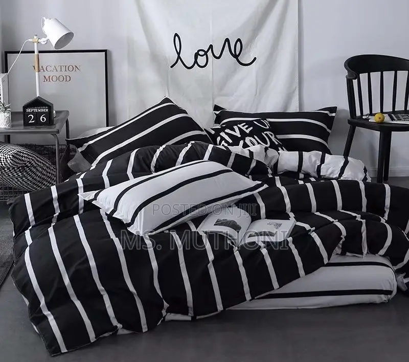  * Black and White Starry Sky Print Duvet Cover Set* 5*6 /6*6