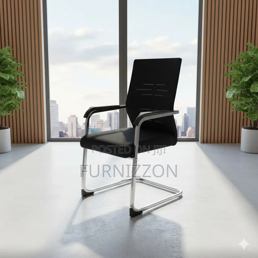 Full Mesh Visitor Chair With Chrome Sled Base