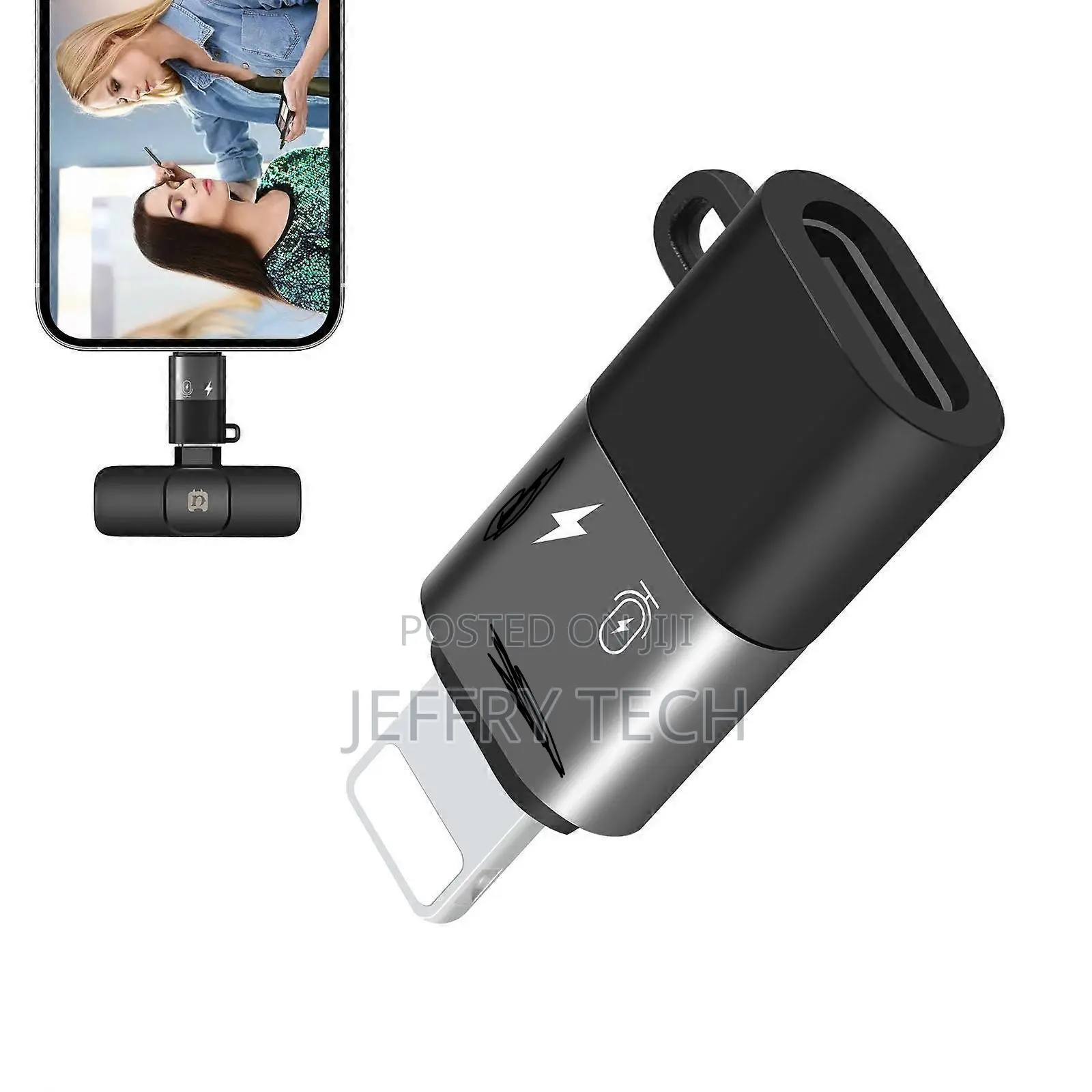 Puluz Usb-C / Type-C to 8 Pin Otg Adapter (Black)