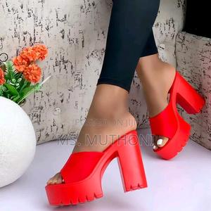 Chick Chunky High Ladies Heels Size 36-41 - thumbnail 2