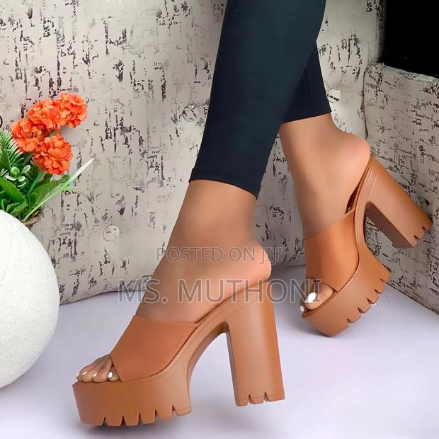 Chick Chunky High Ladies Heels Size 36-41 - thumbnail 3
