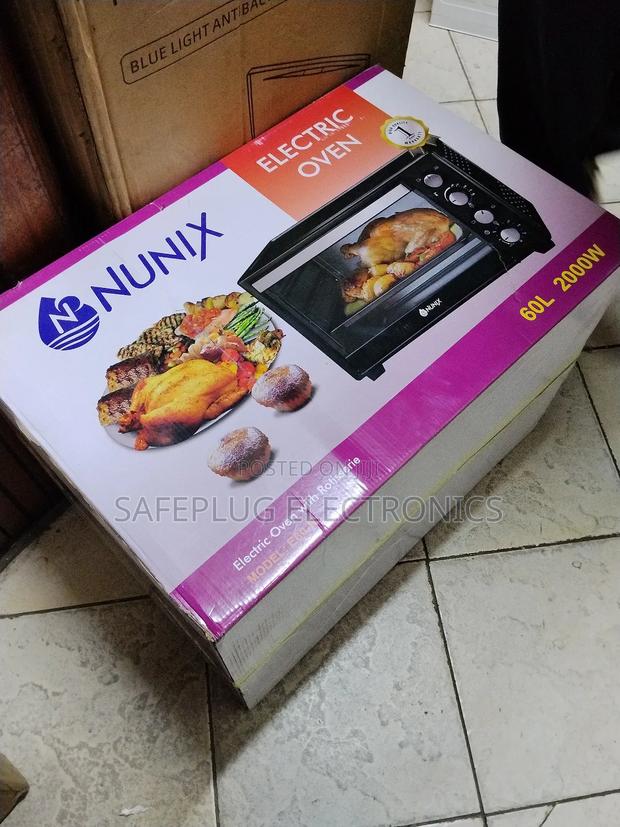 Nunix 60l Electric Oven W/ Rotisserie – 4 Knobs for Precision - main view
