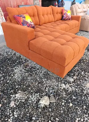 Casual Plush 6 Seater L Sofa Set