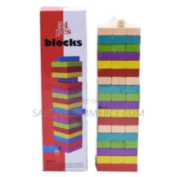 Colorful Wooden Stacking Tower - main view