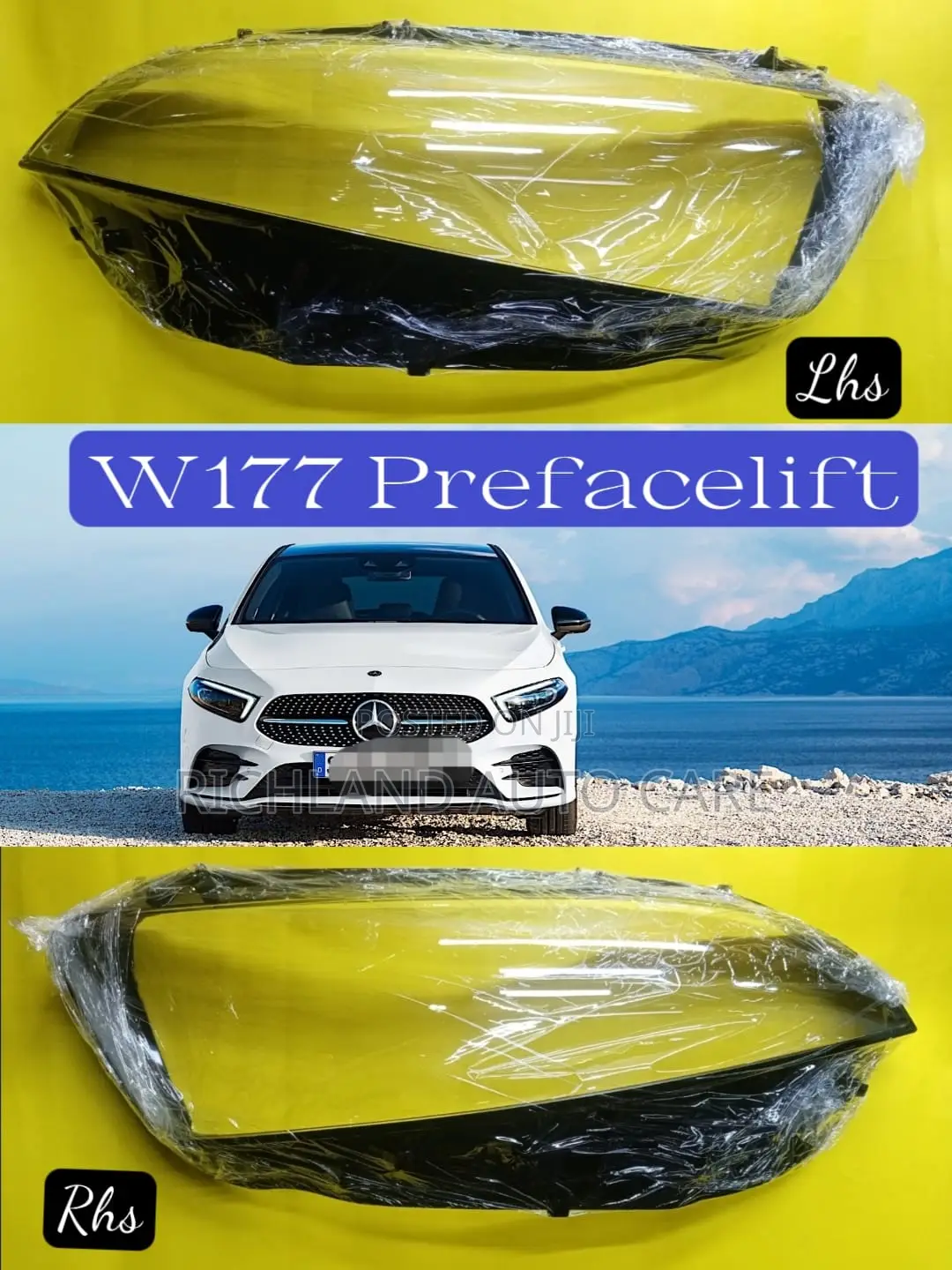 Headlamp Lens Cover Mercedes Benz a Class W176, W177 Prefacelift
