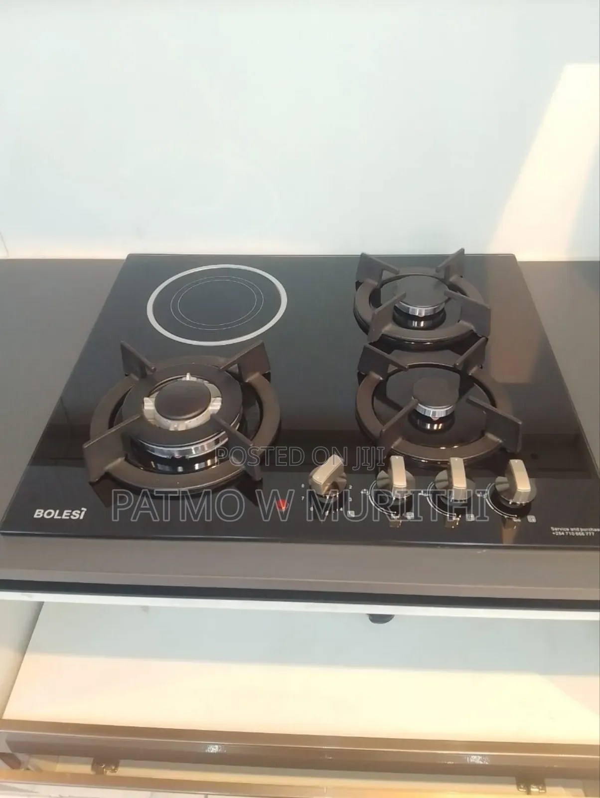 Bolesi Hob 3 Gas Burners +1 Infrared Electric Burner