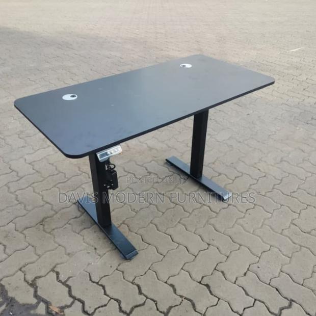 Ergonomic Height-Adjustable Desk With Power Dock 1.4m Tall Range; - main view