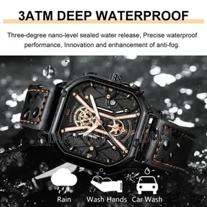 Pure Leather Water Resistant Watch for Men