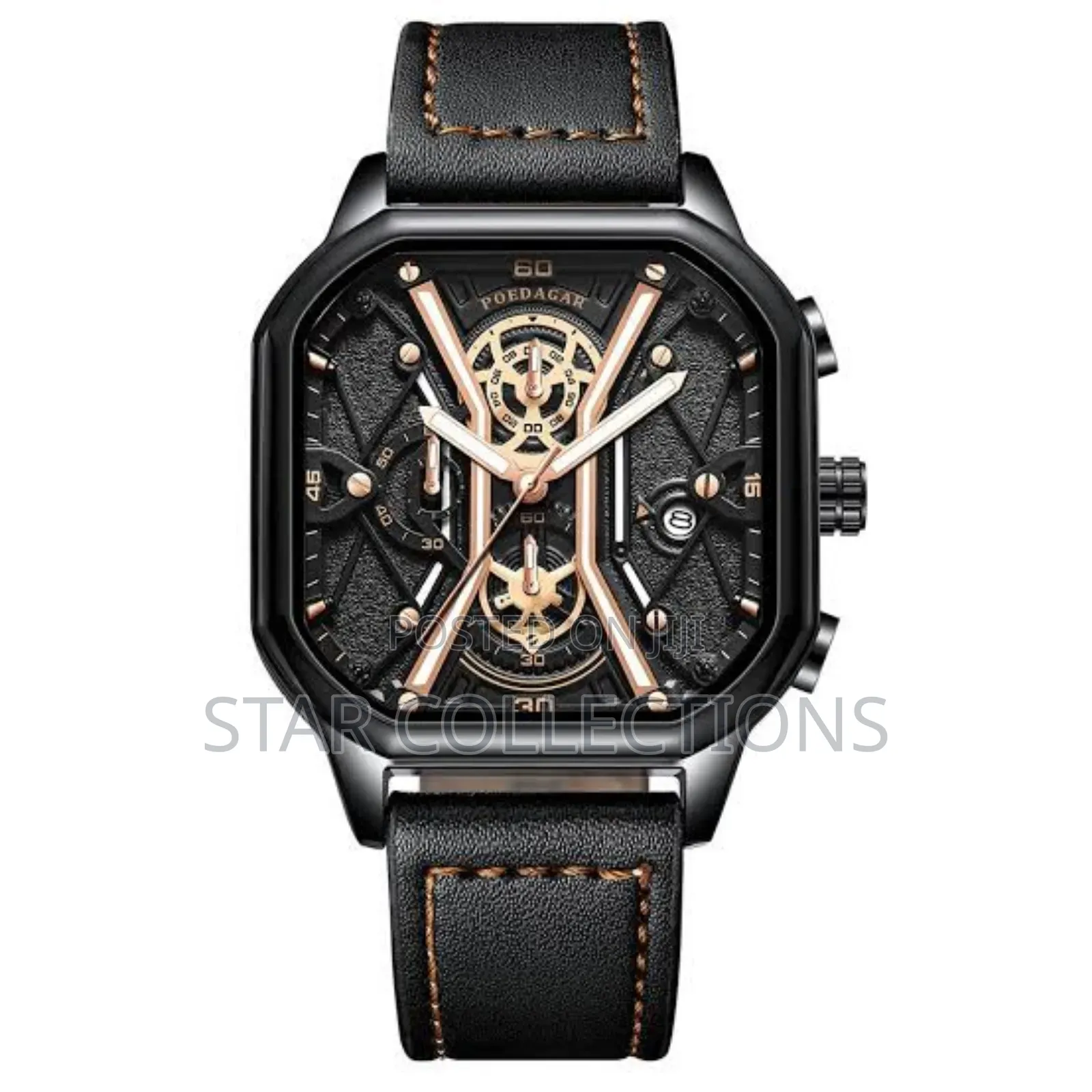 Pure Leather Water Resistant Watch for Men