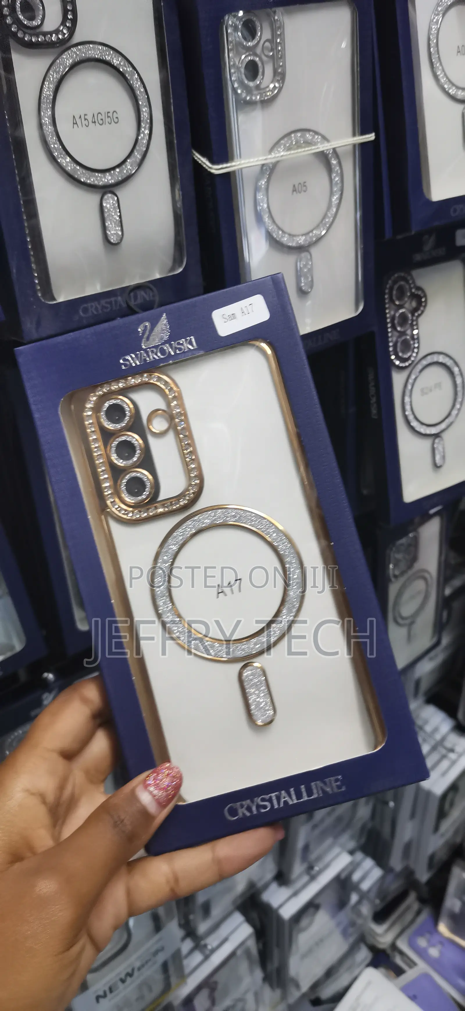 Chiko Samsung Galaxy A17 Magsafe Glitter Diamond Camera Protector Case