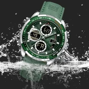 Naviforce Pure Leather Green Watch for Men