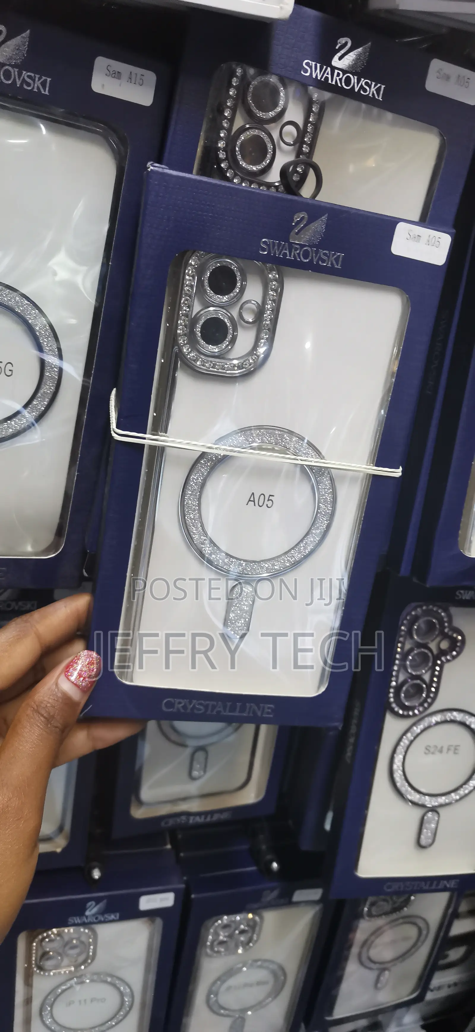 Bezes Glitter Bling Clear Magnetic Case for Samsung Galaxy A05 4g