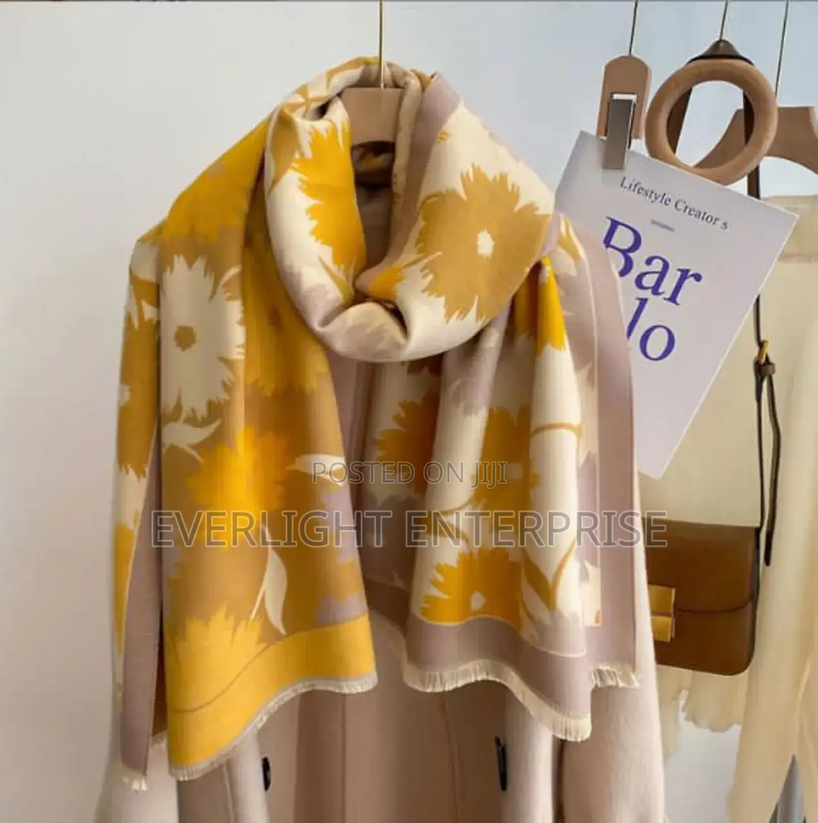 Luxury Floral Print Scarf for Women Warmer