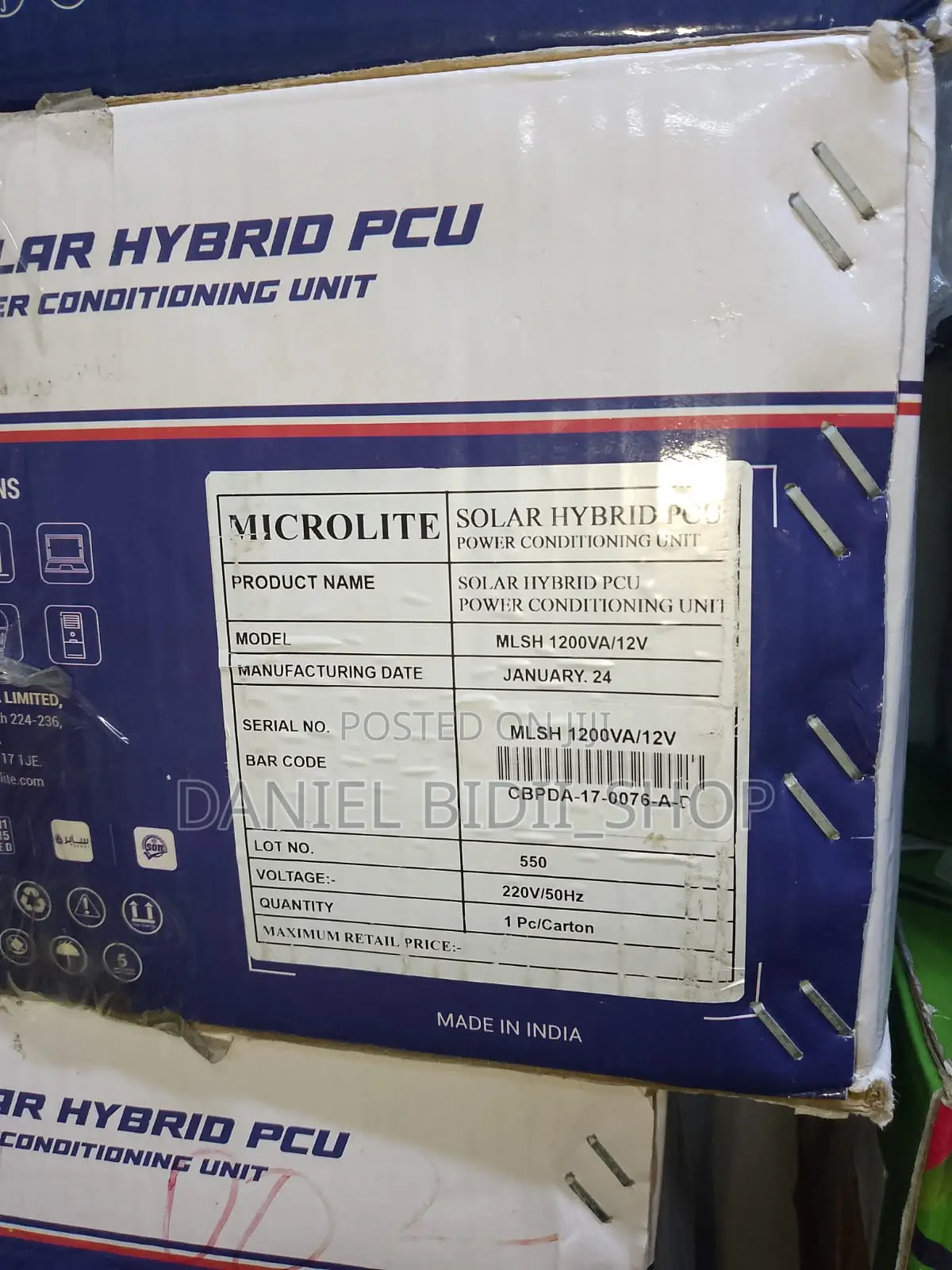 Microlite Solar Hybrid Inverter 1.2kva 12volts